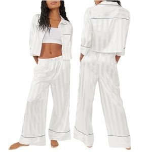 Free People | Pajama Party Sleep Set in Ivory | Large New with Tags